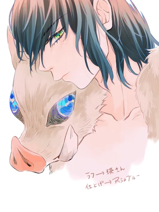 瑛さんのラフをお借りしてペン入れ&色塗りさせていただきました ラフがキレイだったのでだだペン入れしただけに… でもとても楽しかったです ありがとうございました