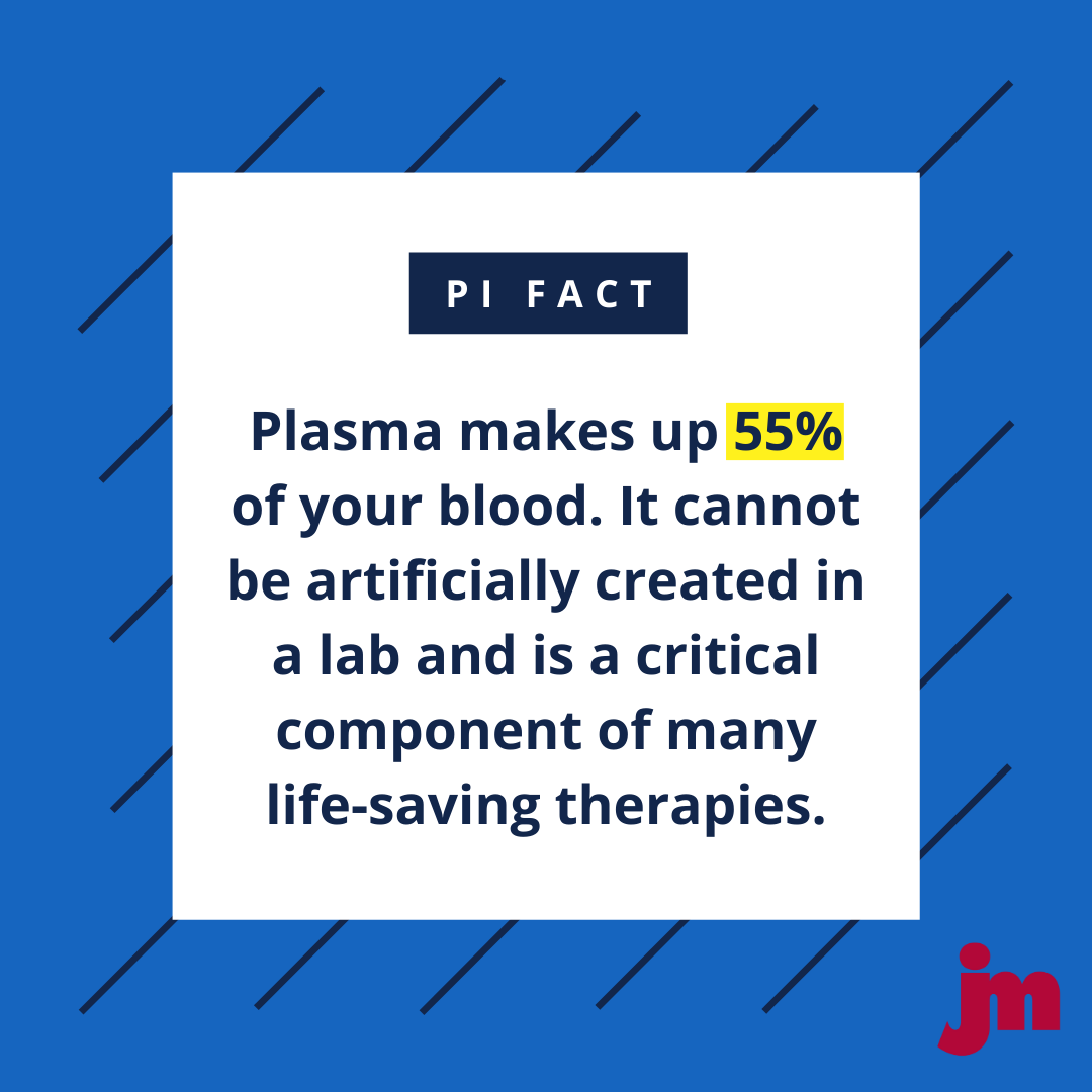The bottom line: DONATE PLASMA! 💛

Find a donation center near you with our partner <a href="/PlasmaProteins/">PPTA</a> at l8r.it/iNPc