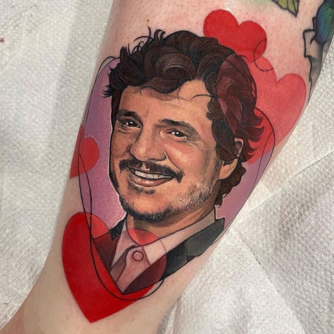 😍 Where are all the fellow Pedro Pascal lovers at? 
Artist: rachelsmithtattoo (on IG)
