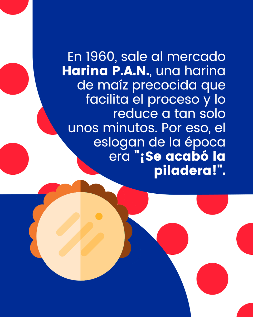 EmpresasPolar's tweet photo. La llegada de Harina P.A.N. en 1960 significó un gran cambio para los venezolanos. La industrialización del proceso permitió a los consumidores reducir a solo unos minutos la preparación de una arepa, convirtiéndola en una opción práctica y sencilla, al alcance de todos. https://t.co/7PqmRlPOLy