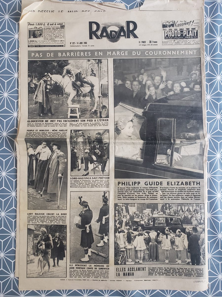 FreeRangeChalet's tweet photo. CORONATION
Yesterday Geoff found this Canadian newspaper with the queen's coronation in 1953. The front of the paper celebrated a different event. climbing Mount Everest.
Whatever your views on the #Coronation enjoy the #pompandceremony today or enjoy your extra day off! https://t.co/bxOff4IjjK