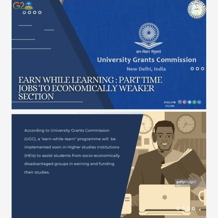 AISforstudents's tweet photo. Earn while learning: higher educational institutions may soon provide part time jobs to economically weaker sections

For  more details swip ➡️
#ais #assosiationofindianstudents https://t.co/M0T9UOu9o1