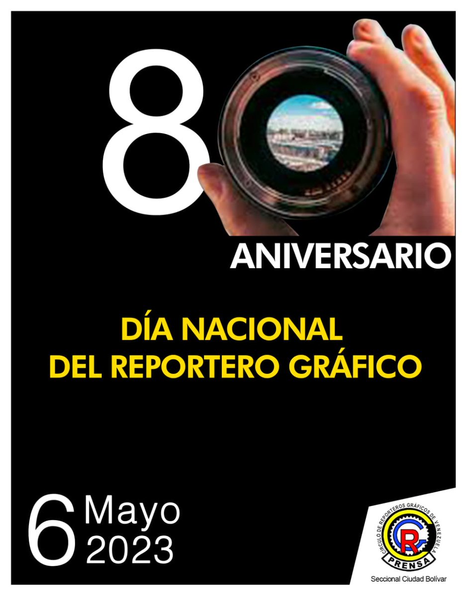 JuniorRM's tweet photo. 80 años del Círculo de Reportetos Gráficos de Venezuela, Día del Reportero Gráfico #CRGV #ciudadbolivar #reporterografico #fotoperiodismo https://t.co/7tbR1VTHlf