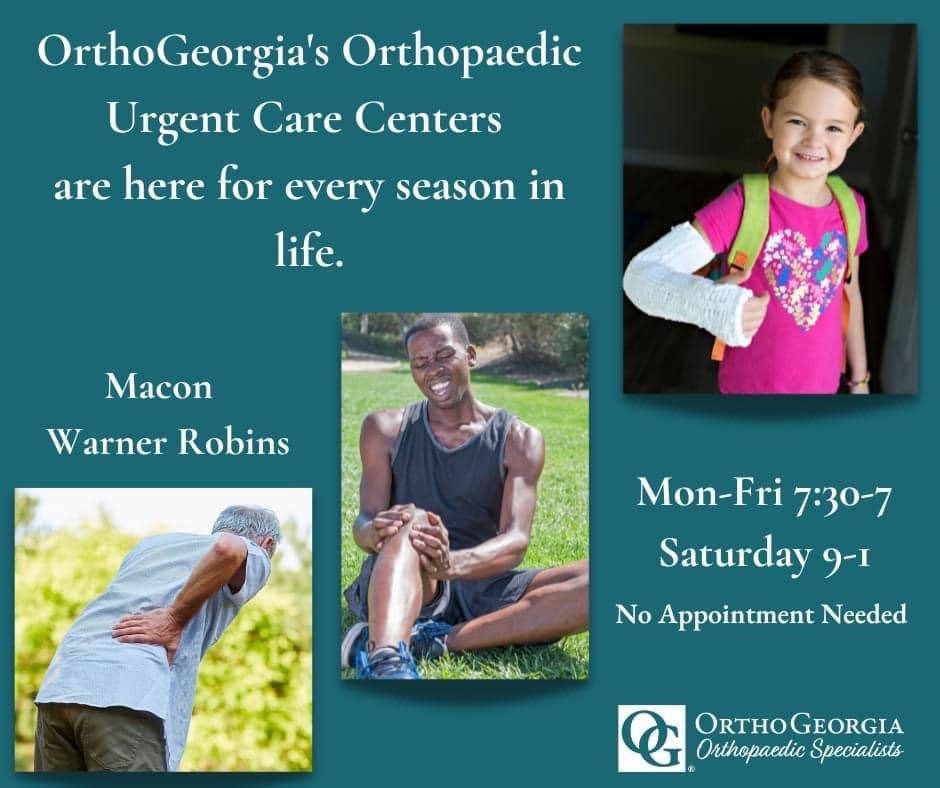 orthogeorgia's tweet photo. OrthoGeorgia offers orthopaedic care when you need it.
https://t.co/L2urAC4FsH
#orthopedics #extendedhours #OpenEvenings #opensaturdays https://t.co/EcHFqCeXUp