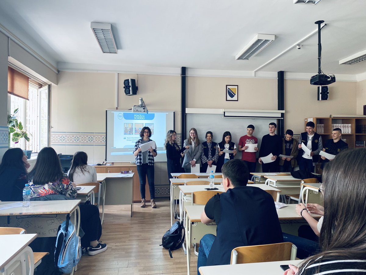RamizBakhtiar's tweet photo. Happy to announce the successful completion of our peacebuilding and conflict resolution workshops in Bosnia, in partnership with the Peace Education Hub at the University of Sarajevo and First Bosniak Gymnasium High School.
#Peacebuilding #ConflictResolution #interfaithDialogue. https://t.co/ukysU7v9Gn
