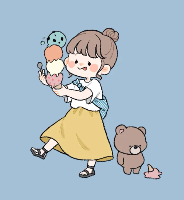 ゆるシンプルなイラスト描いてます #ゴールデンウィークSNS展覧会2023