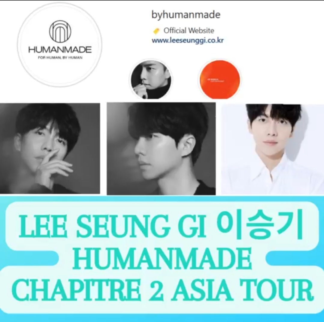 Lee seung gi débute sa tournée par Séoul 

suivre le lien 
mtr.cool/jizgvjkprg

Insta Lee Seung gi: <a href="/leeseunggi/">shin ha kim</a>.official
Son agence: <a href="/byhumanmade/">Human Made Design</a>
Son site Internet: leeseunggi.co.kr 
Sa chaîne Youtube: @humanmadeofficial

Notre site Internet: Isg-airenfrance.fr