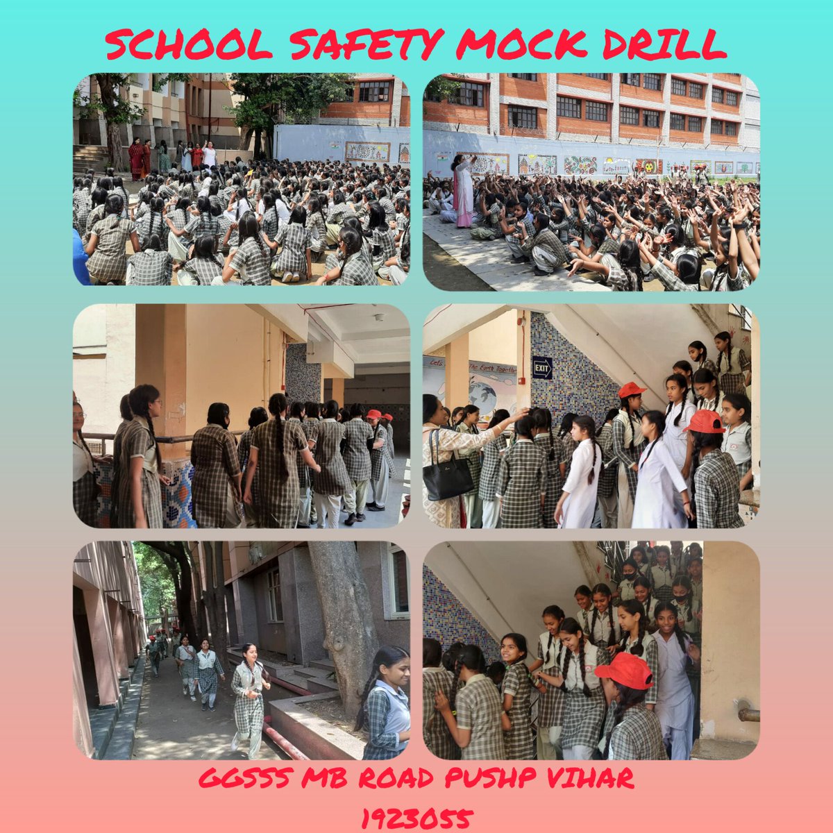 #MockDrill was conducted at <a href="/GgsssMBPV1/">GGSSS PUSHP VIHAR SEC - 1 , MB ROAD 1923055</a>  to create awareness and preparedness among students during calamities.
#DDMA #safety

<a href="/Dir_Education/">DIRECTORATE OF EDUCATION Delhi</a> 
<a href="/gupta_iitdelhi/">Himanshu Gupta</a>
