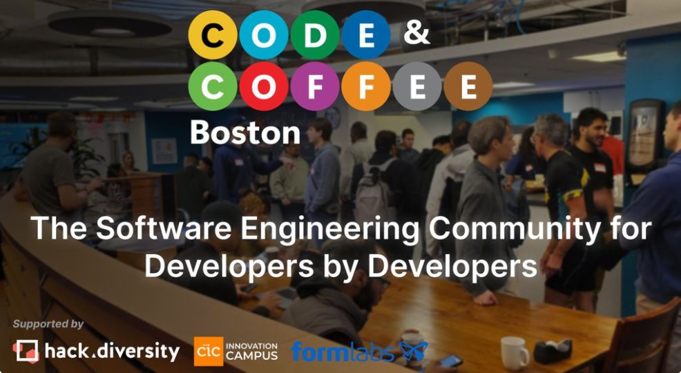 pswider's tweet image. Boston Code &amp;amp; Coffee! 🎉☕️👩‍💻👨‍💻 Collaborate with students from Harvard, MIT &amp;amp; pros from industry. For aspiring or pro devs to work on projects or learn to code with cool, inclusive folks. All skill levels are welcome! Today 12 pm. #code #mvpbuzz #NotWork

ow.ly/QilB50Ohzx8