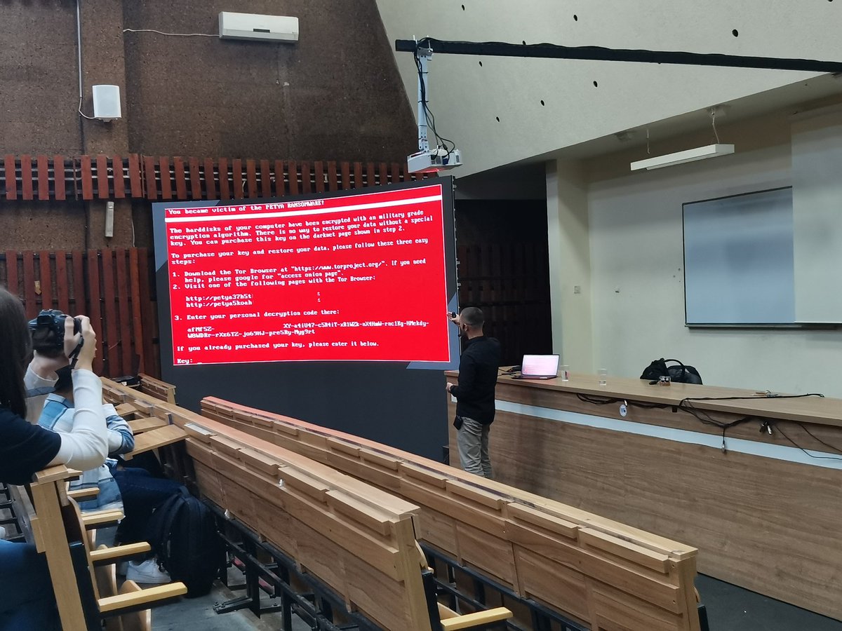 Endrin Musa is triggering some trauma in <a href="/BSidesPrishtina/">BSides Prishtina</a> right now