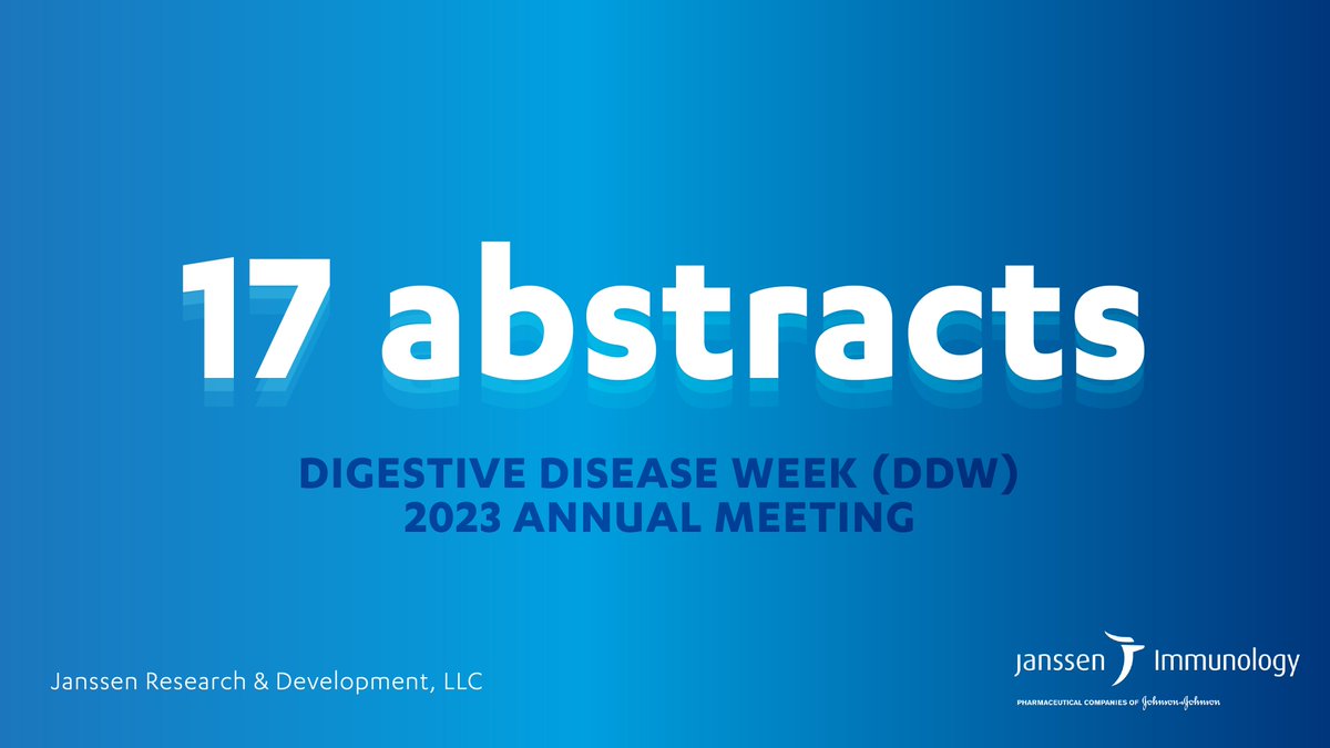 If you’re attending #DDW2023, catch Janssen’s presentations highlighting new data for the treatment of inflammatory bowel disease (#IBD). Follow along here: bit.ly/3HyfXcR