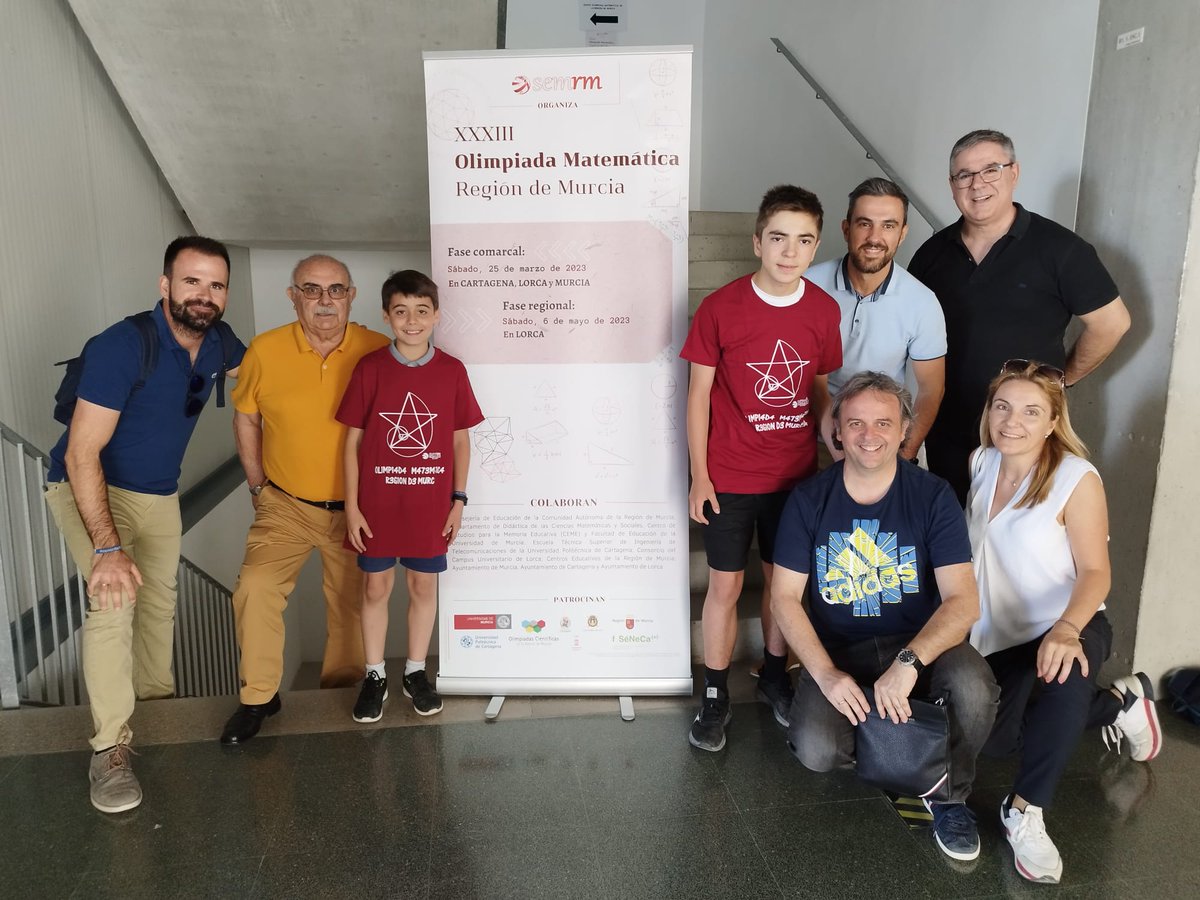 fecsjvmu's tweet photo. Desde Lorca y con la colaboración del @SEMRM_  XXXIII Olimpiada Matemática con la participación de 2 alumnos del cole @colegiosfec https://t.co/tCrlq7FiMF