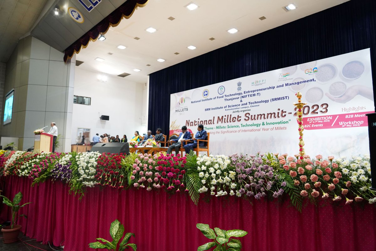 FOOD PROCESSING MIN on Twitter "RT NIFTEM_Tnj National Millet Summit 2023 International
