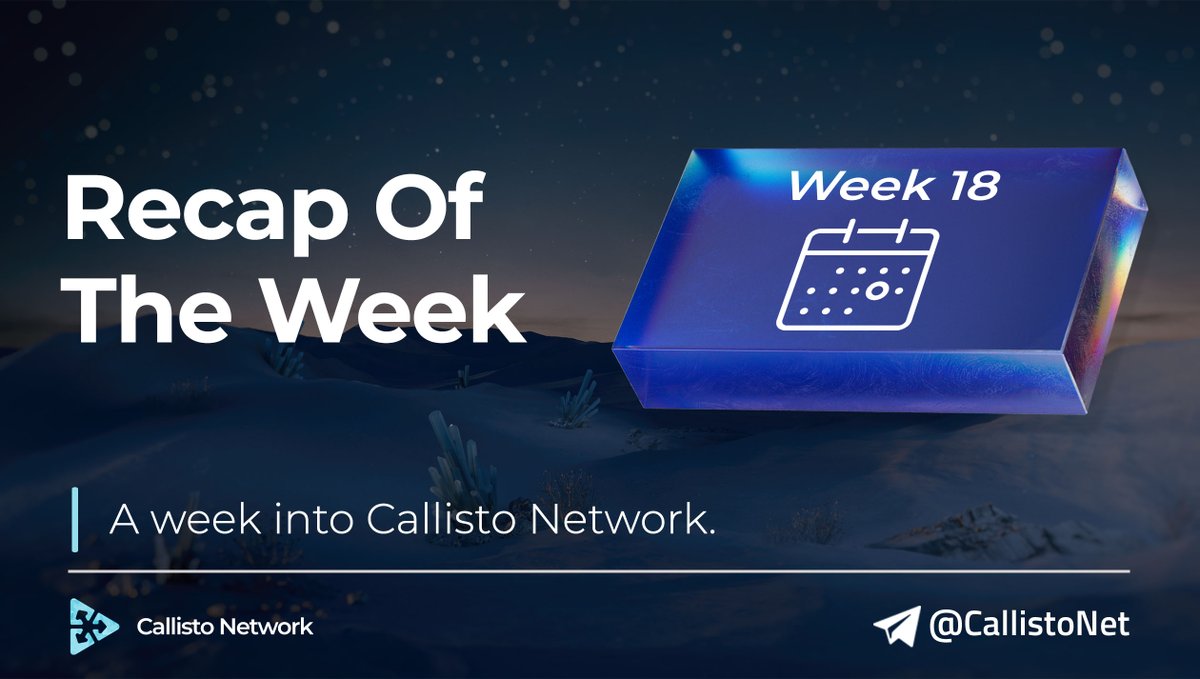 FushumaChain's tweet photo. Callisto Network's Week 18 Highlights! Get ready for a thrilling ride 🚀
🔥Week 18 at #CallistoNetwork:
🦎Listed on @GeckoTerminal
🎯2023 #Roadmap Reveal
🎙CallisTalks #9: Explore #CryptoAllure
💬#AMA - Your questions, answered!
🕵️♂️#CryptoCrimesInvestigation Teaser
Stay tuned! https://t.co/xBL745W3ju
