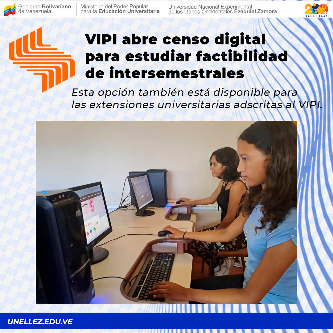 El Vicerrectorado de Infraestructura y Procesos Industriales (VIPI) pone a disposición de la comunidad estudiantil, la consulta digital para conocer las necesidades de intersemestrales, con el objeto de que los jóvenes puedan nivelar o adelantar su prosecución académica.