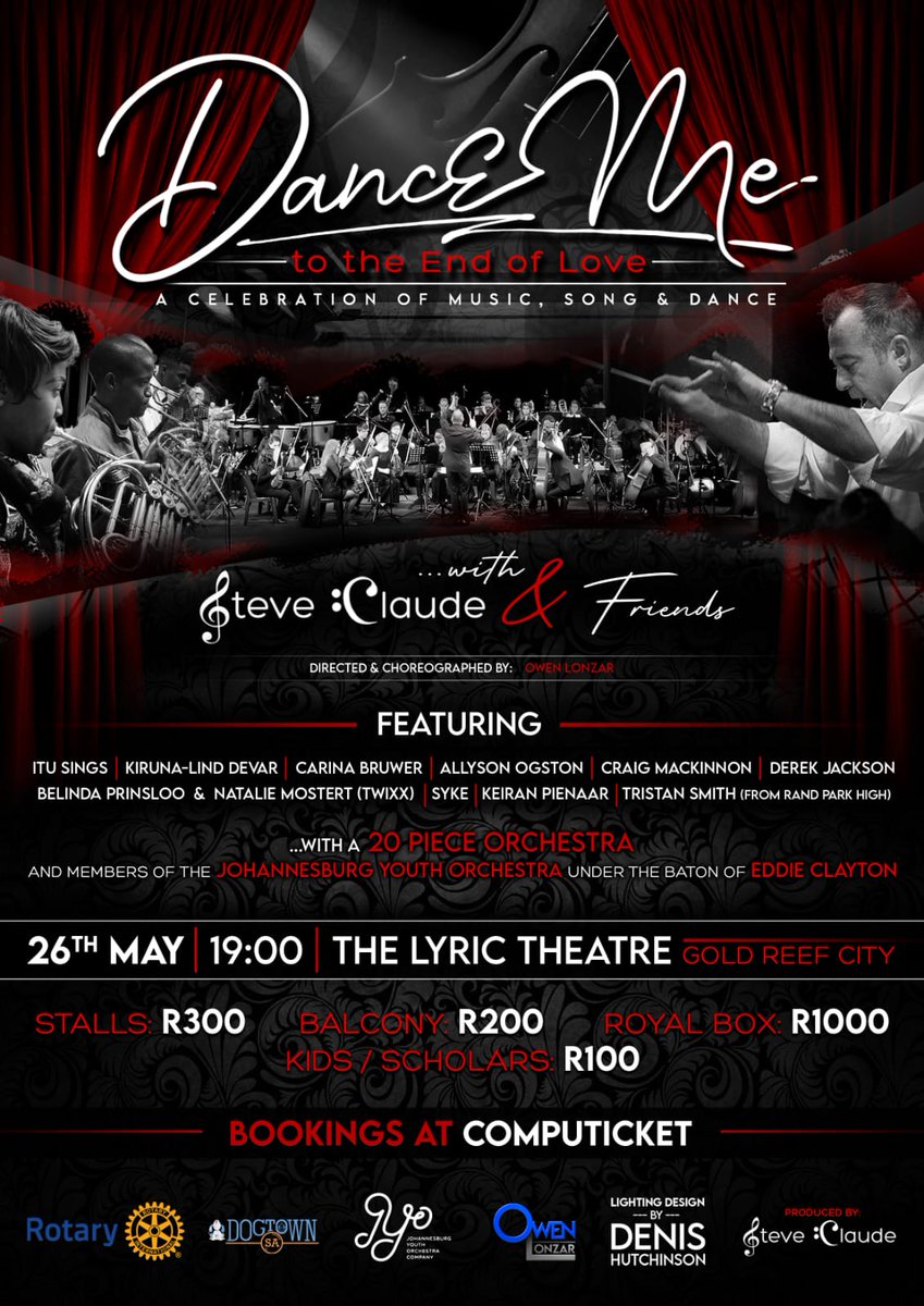 Exciting news! I'll be performing w/ the #JohannesburgYouthOrchestra at Lyric Theatre, Gold Reef City on 26th May! 🎶🎤. Hope to see you. Get tickets at Computicket. #LiveMusic  #LyricTheatre #GoldReefCity  #May26th