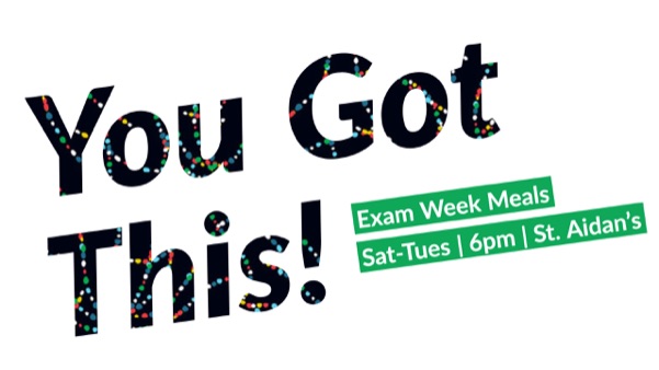 Exam Week Equals Exam Week Meals! It's a tough week, but we've got a hot meal every night!