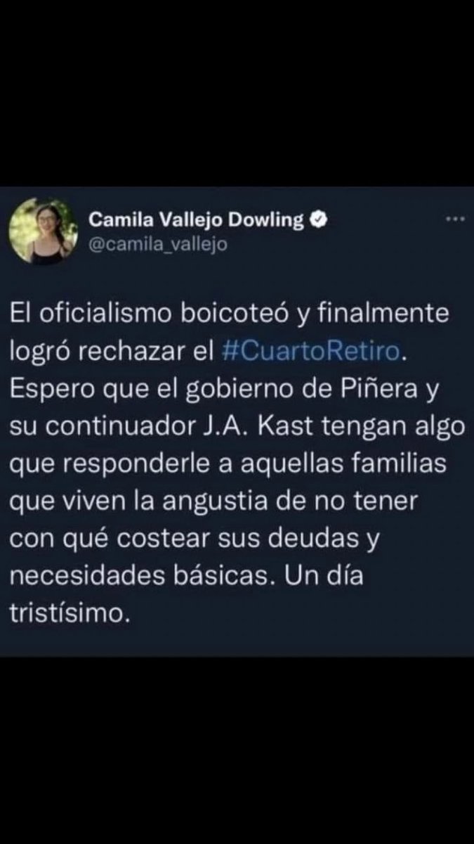 PamJiles's tweet photo. El domingo te responderá la ciudadanía a la q engañaron @camila_vallejo https://t.co/nW2cdIkICi