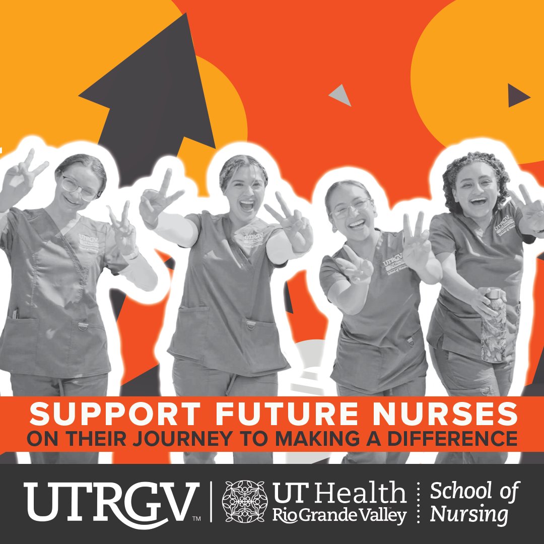 utrgv's tweet photo. Celebrate #NationalNursesMonth with #UTRGV as we honor nurses and nursing students for their dedication to caring for others. 

You can help nursing students achieve their dreams with a gift to the UTRGV School of Nursing today!

Visit https://t.co/15cCdmWZGv to make a gift. https://t.co/ip8wdIB3cT