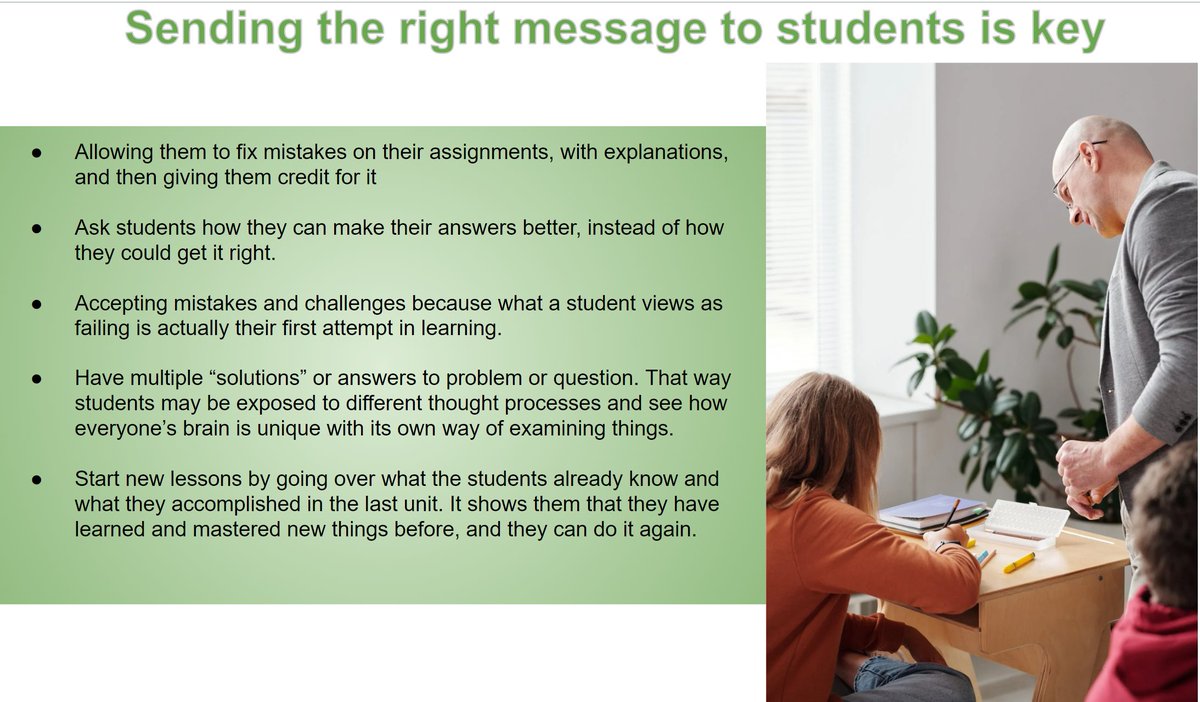 HeatherNgoma's tweet photo. @RutgersAltRoute There's so much power in how we discuss errors, progress, and achievement. These messages and ideas from @robbymac990 @Bria40208778 @KaitlynF43070 @MsYoungmanHPE
@AmairaniRo93480 are attentive to advancing #growthmindsets in our students. #altrted
#TeacherEd https://t.co/o3UaebWKoi