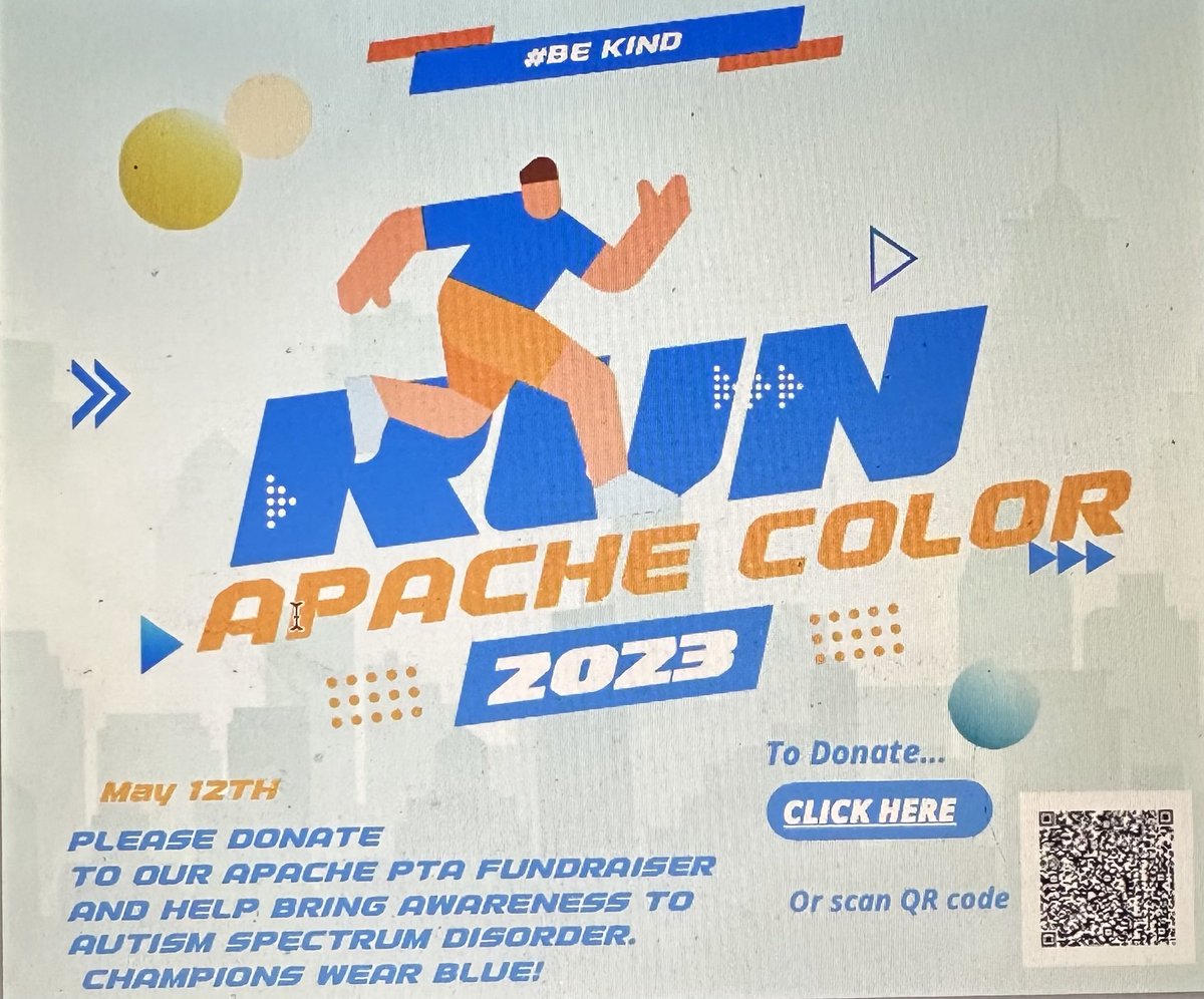 Color Run May 12th!! Please Donate To Our Scholars and For Autism Awareness!! Champions Wear Blue!! #RISEAsOne  ⁦@APSLZ1⁩