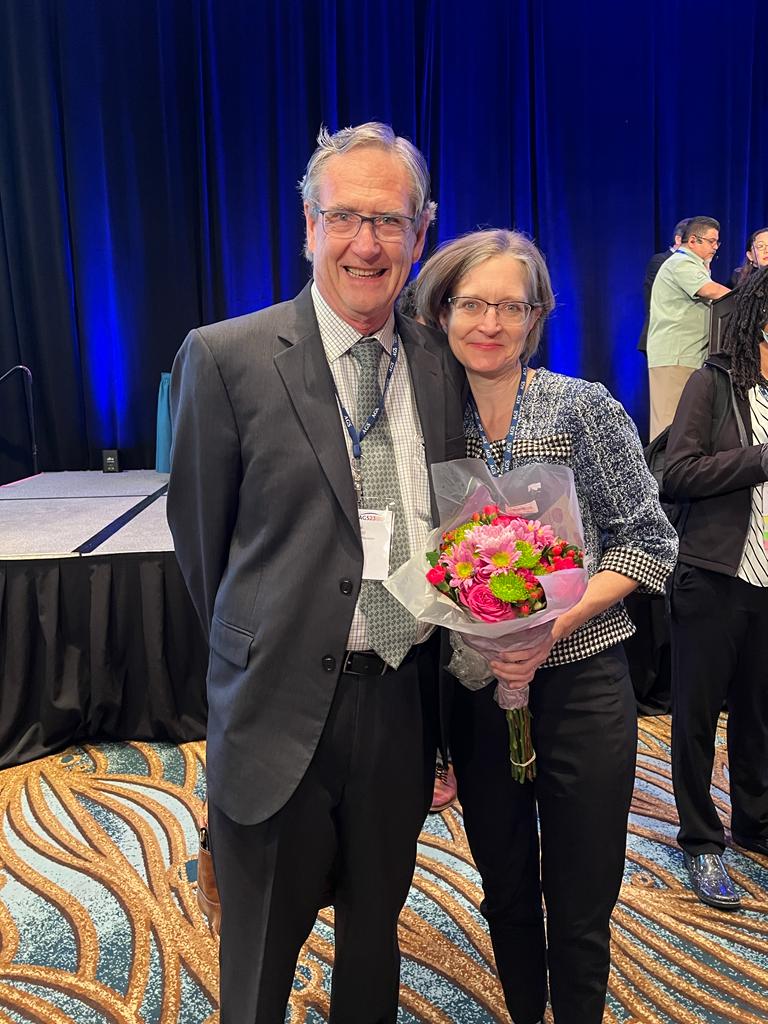 Drs. Denson and Duthie - two legends in #geriatrics <a href="/MedicalCollege/">Medical College of Wisconsin</a>. We are so proud of Dr. Denson for receiving the Jahnigen award #AGS23!