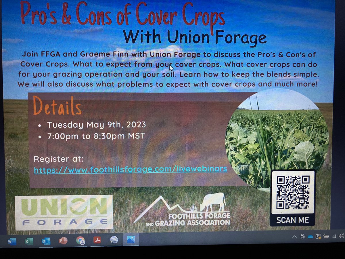 GraemeFinn1's tweet photo. If anybody is interested in this turn in on Tuesday night “the pro’s and con’s of cover cropping” https://t.co/WaNiVrNXLP