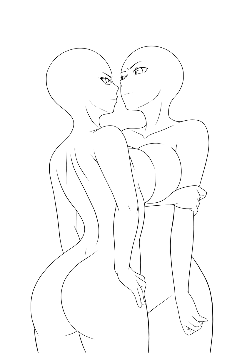 まぁた、いつ使うかわからない胸合わせ構図を描いてしまった...
