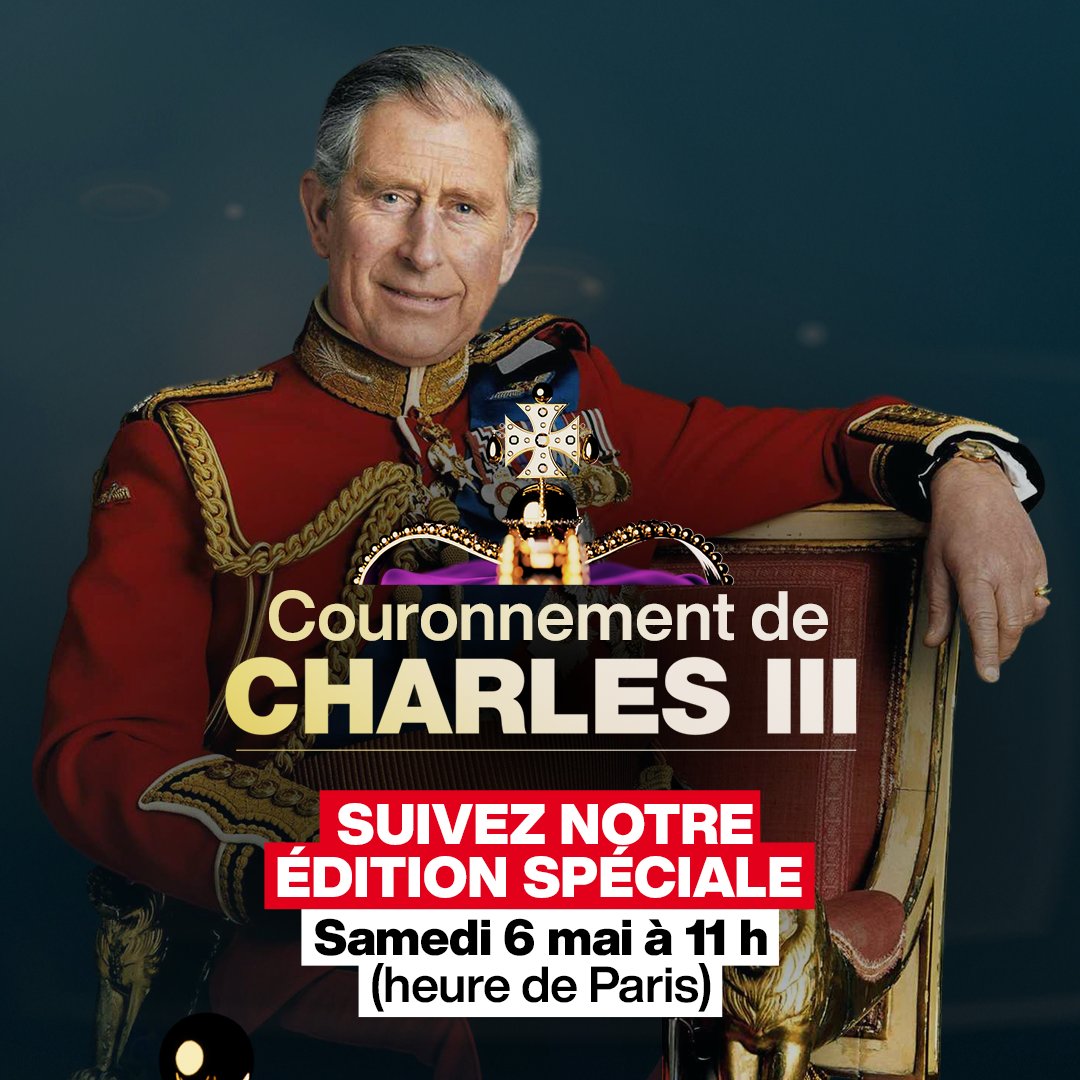RFI's tweet photo. Assis à la gauche de l'archevêque, le roi Charles affiche une certaine sérénité.
Prince pendant 53 ans, il a eu le temps de se préparer mentalement...
#LiveBlog #Coronation
#DirectRadio 📻 https://t.co/9q4o8Ek7oq https://t.co/z46gZzd1I4