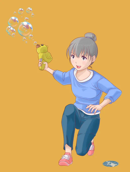 クリスタの3Dモデルを使って描く "放課後全面抗争"  「行くよ相棒っ!! (;'∀')」  ウケ狙いで持ってきたら満場一致で参戦が認められてしまった娘