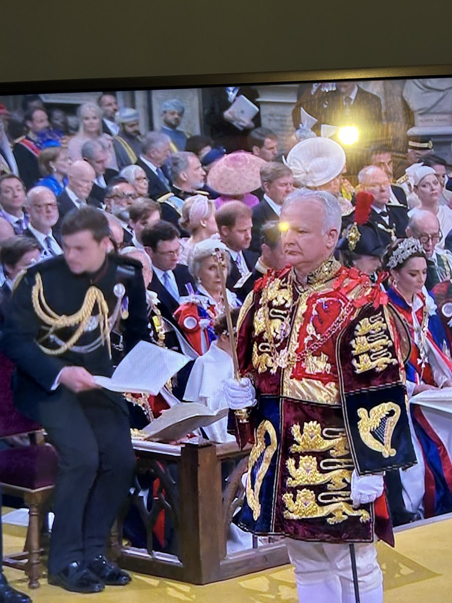 Has anyone else spotted the hat that looks like a tit?…Just behind Harry 😂😂 Made a boob of that fashion choice there #Coronation #KingCharlesIII #KingCharles