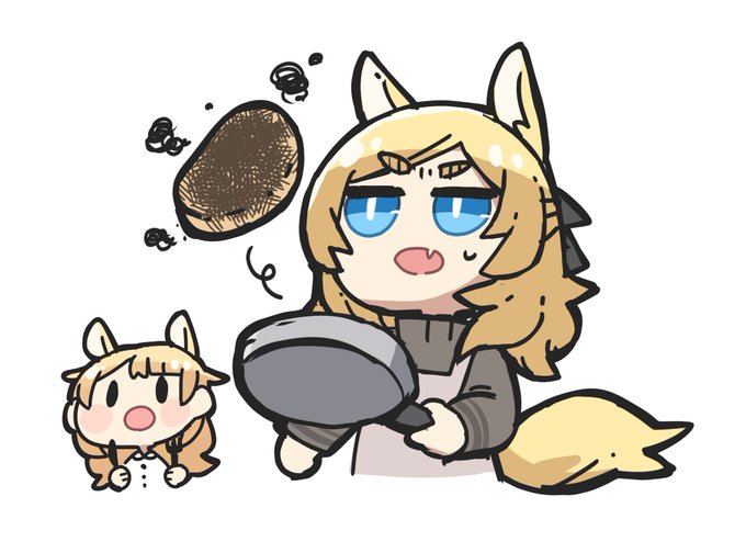 「animal ears frying pan」 illustration images(Latest)