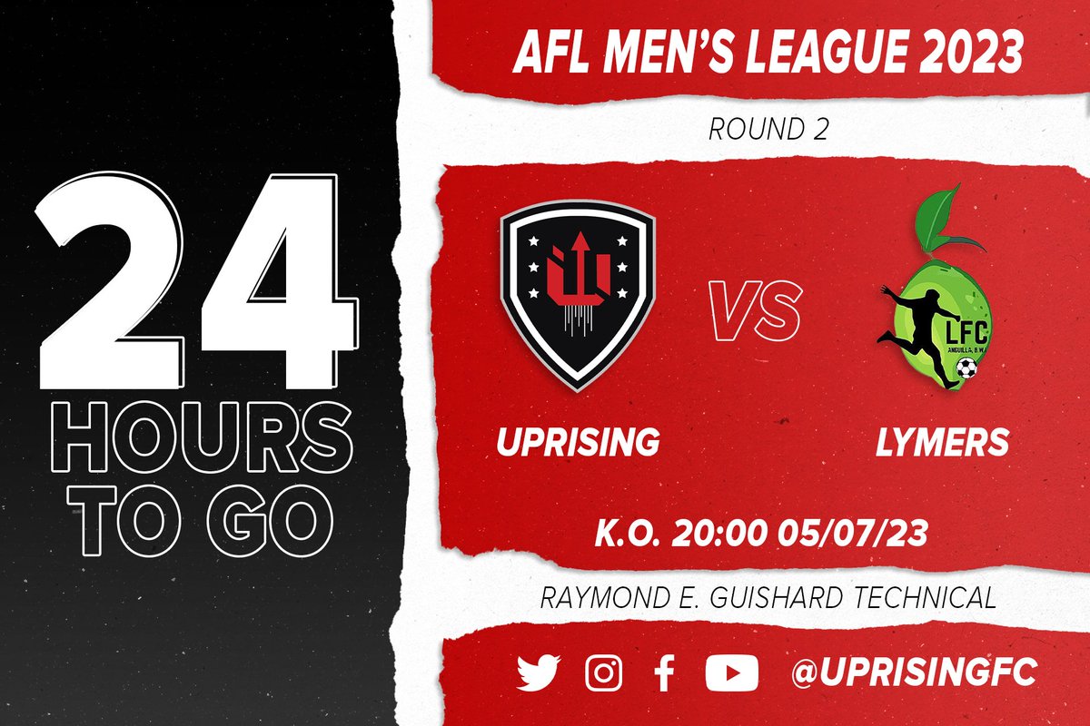 UprisingFC's tweet photo. FIXTURE REMINDER  ⚽️ |

Just a reminder that we are back in action tomorrow with us taking on lymers FC in a 8pm local time kick off at REGTC. 
Full coverage on YouTube channel AI-LIVE 

#oneclubonegoal https://t.co/4A8dgxnCH0