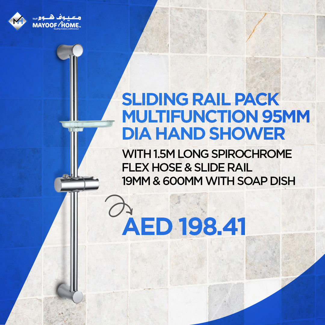 HomeMayoof's tweet photo. This bathroom accessory set includes a 19mm diameter and 600mm long slide rail, a multifunction hand shower, a 1.5-meter long flexible hose, and a convenient soap dish for a complete and practical showering experience.

#MayoofHome #ModernFurniture #Luxury #Furniture #OneStopShop https://t.co/f4oxxXMDNf