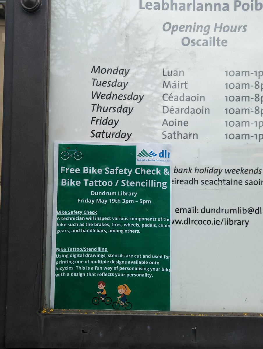 badri_nair's tweet image. This is fantastic work by the council free bike check on May 19th Fox make good use of this.#dlrcc @dlrcc this is at the dundrum library