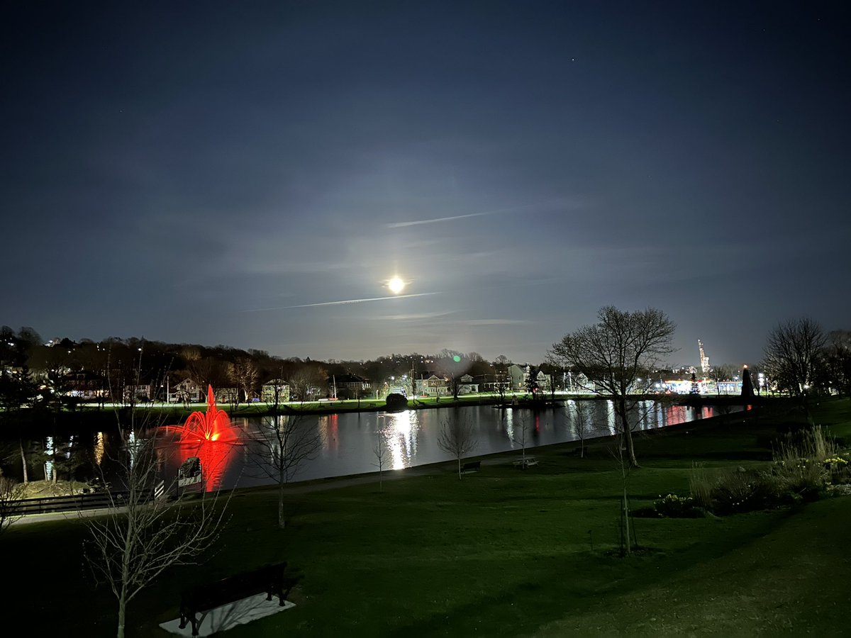 Bike ride home by moonlight after an evening case