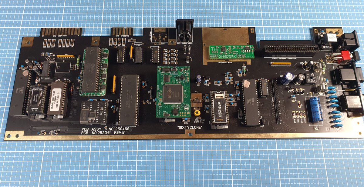 RetroWizzard's tweet photo. Modern replacement for the MOS901225 character rom arrived today.
There are now just 3 modern replacements missing from my #SixtyClone.
The two CIAs and the Sharp SuperPLA.
#retrogaming #retrocomputing #commodore #C64 #C64GS https://t.co/2OeG8BJTbh