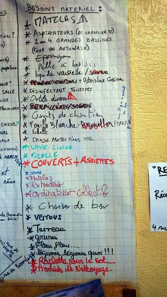 Maison de peuple #Toulouse, besoins divers.