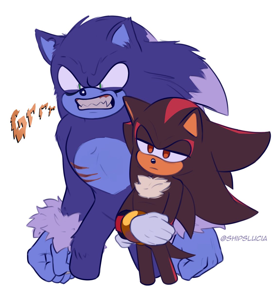 Lucía Ship Art!🇦🇷 on X: HC Sonadow: Shadow likes Sonic's