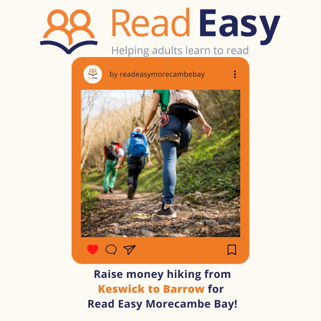 ReadEasyMB's tweet image. You can raise money for Read Easy Morecambe Bay if you are doing the challenge: keswick2barrow.co.uk

#readeasymorecambebay #k2b #keswicktobarrow #c2b #conistontobarrow #challenge 
@ReadEasyUK @k2bwalk