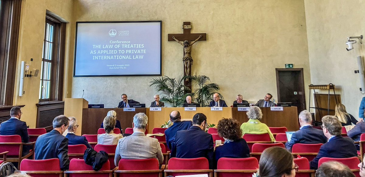 eapilorg's tweet photo. ❗️The Law of Treaties as Applied to Private International Law
👉 Round-table - The Role of IGOs in the Elaboration, Implementation and Coordination of Private International Law Treaties https://t.co/nAFzJAY81x