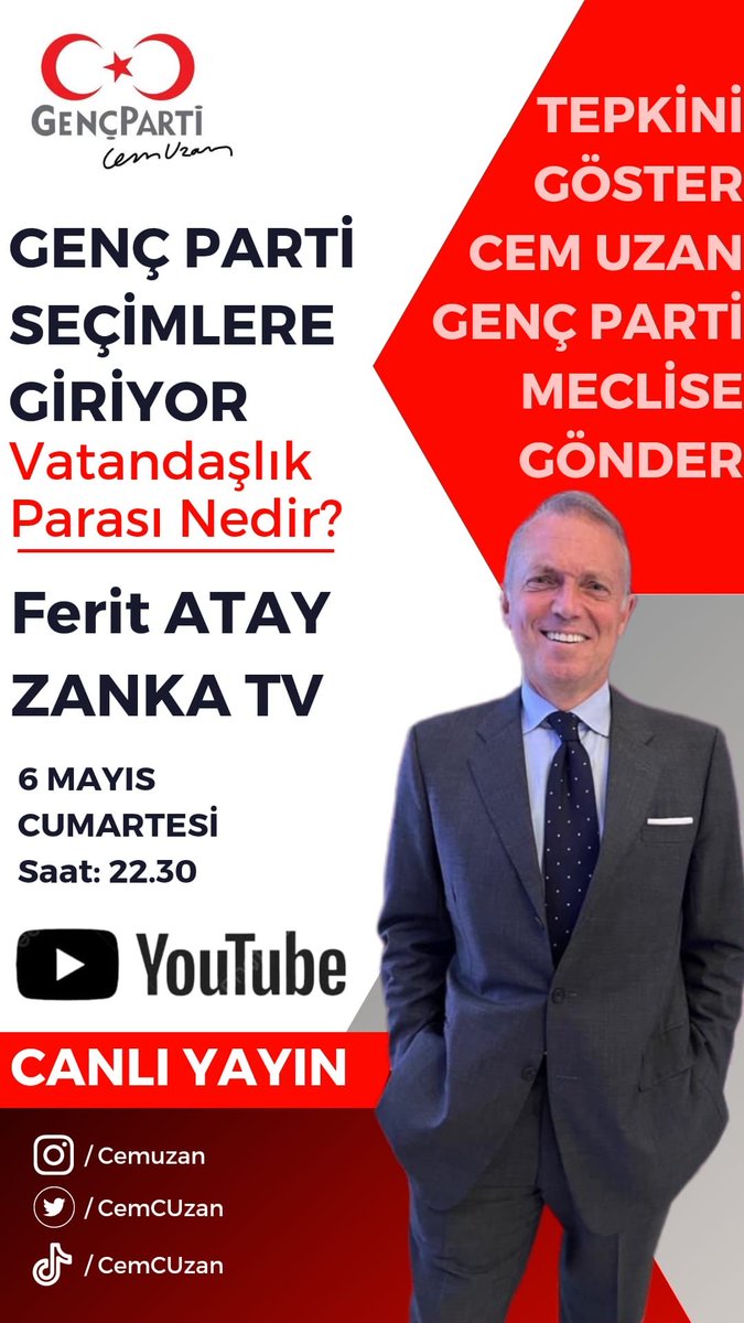 #cemuzan #vatandaşlıkparası #gençparti #seçim2023 #14Mayıs #genelaf #altın #istifa