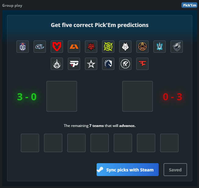 on Twitter "🔄 Steam Sync feature is now live Submit your predictions on HLTV and