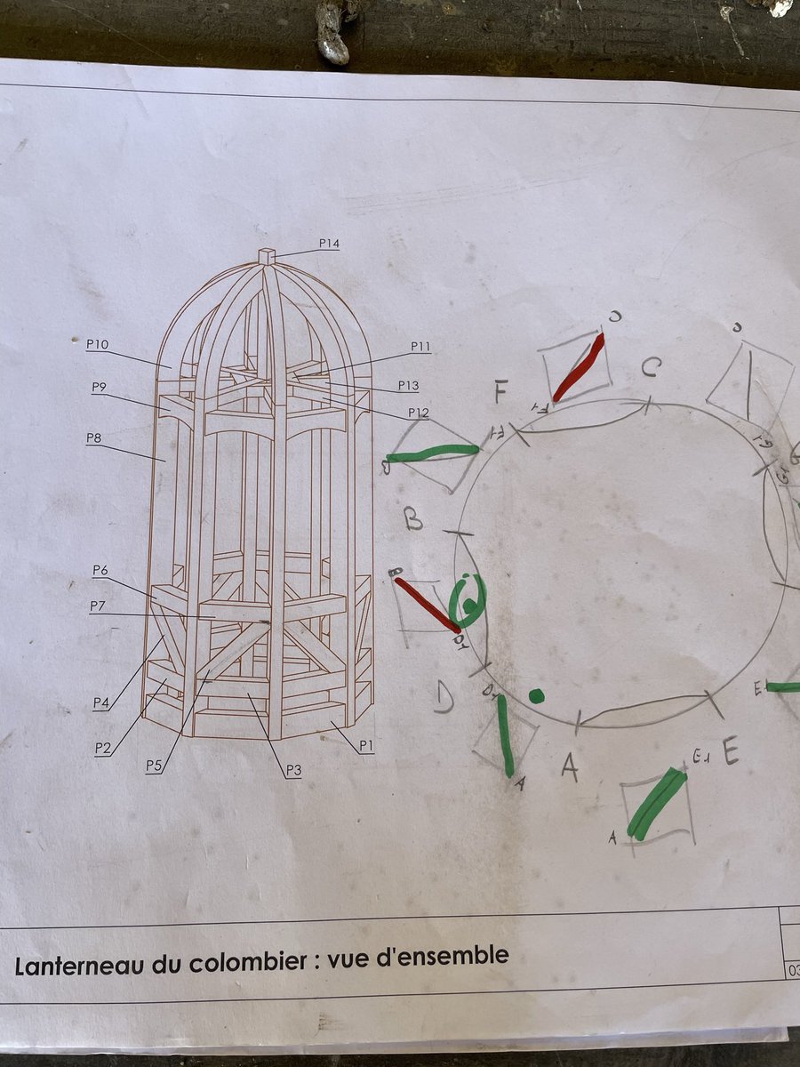 Le château de Meauce prépare le couronnement de son colombier. Ici pose des pierres de l’oculus qui permettront de recevoir le lanterneau qui viendra couronner le tout ! Merci au chantier d’insertion Tremplin Homme et Patrimoine. #GodSaveTheKing #GodSaveMeauceCastle #insertion