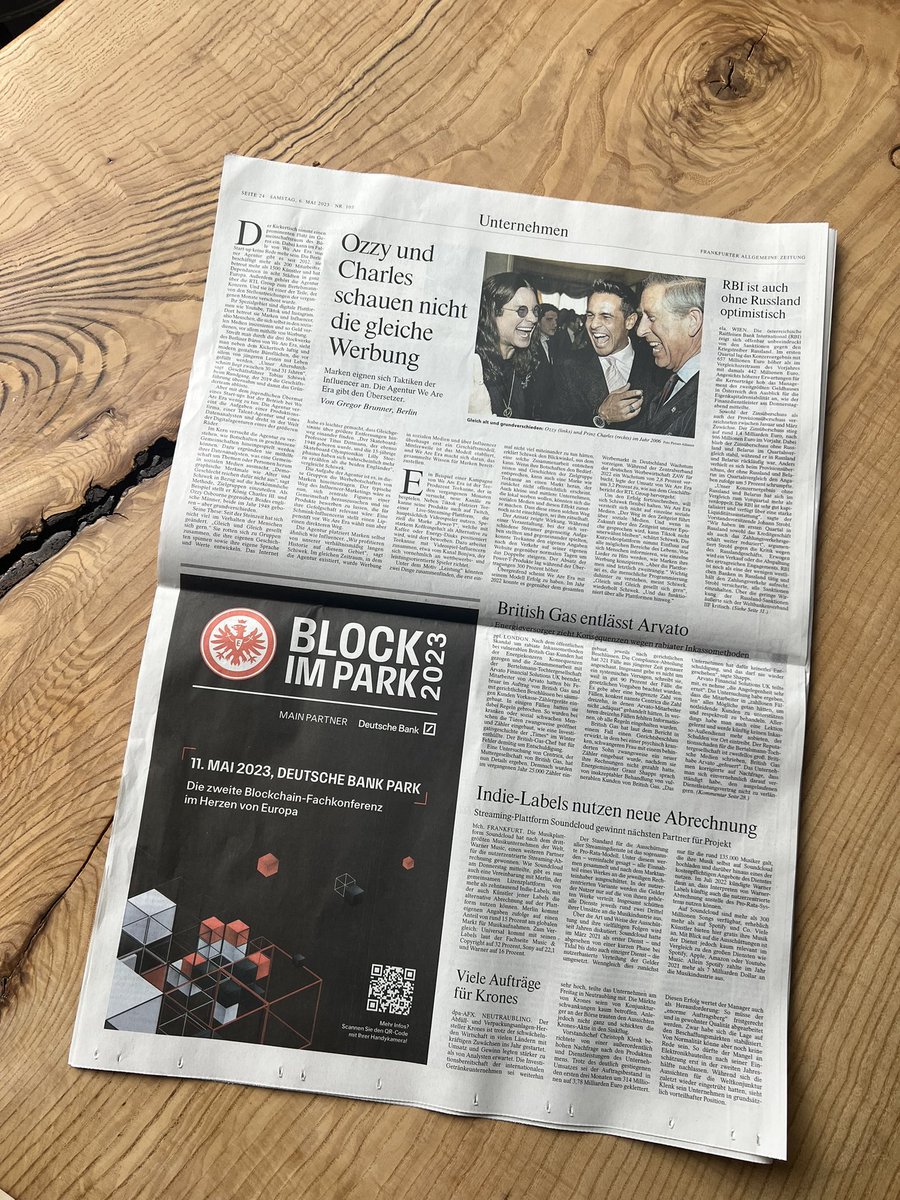 Da schlägt mein PR-Herz doch glatt im Doppeltakt: Eine halbe Seite heute in der <a href="/faznet/">Frankfurter Allgemeine</a> über unseren neuen Ansatz im Community-Building, Zielgruppen, Wertesysteme und mehr. <a href="/TobiasSchiwek/">Tobias Schiwek</a> hat <a href="/GregorBrunner_/">Gregor Brunner</a> beim Besuch im <a href="/WeAreEra_DACH/">We Are Era</a> HQ dazu mehr verraten