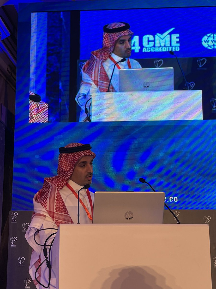 @DrAlsaiediAB in his presentation un @SACIS_KSA about complex left main PCI  using orbital atherectomy, IVL and DKC
@AlkashkariWail 
 @mirvatalasnag 
@assiri99 
@DrAlsubei 
@Dr_ShazaAlalawi
