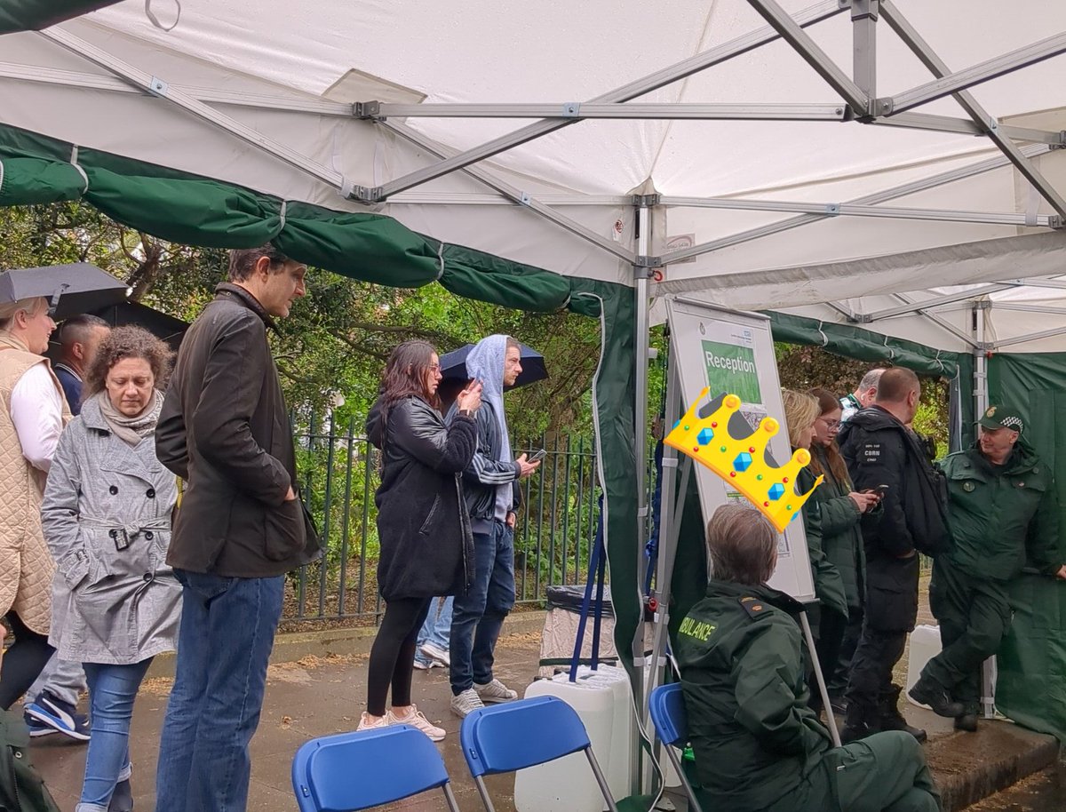 Staff at our deployment centre stop to take a minute to watch the Coronation, along with a few passing members of the public! SA