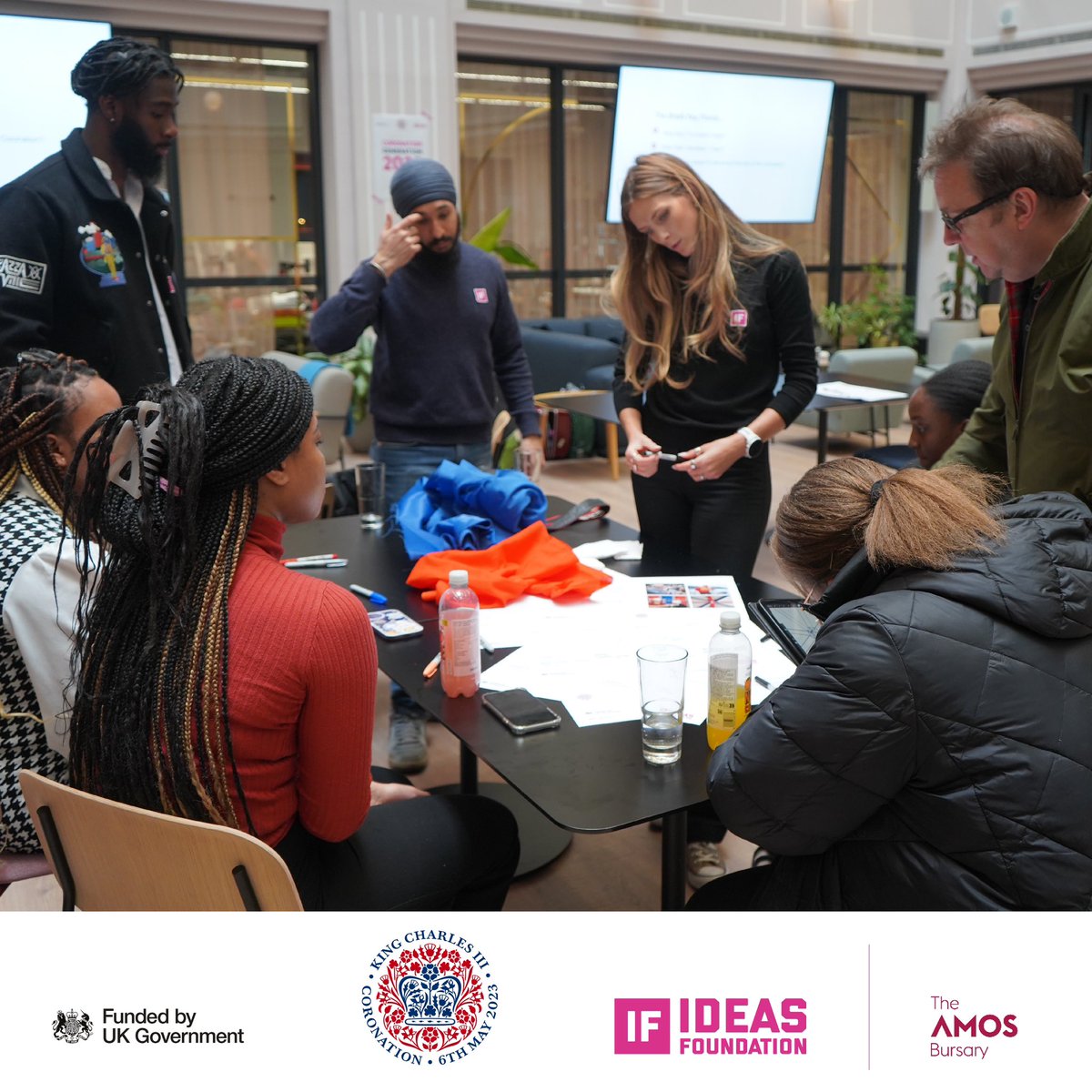 ideasfoundation's tweet photo. Weβre delighted to announce the βjudgeβs choiceβ for the #CoronationGeneration Poster Design Challenge isβ#KingdomUnited'ππ-created by students from @amosbursary. Look out for this and other winners on digital billboards across the UK this weekend. @clearchannelUK #Coronation https://t.co/6lwZixUSUD