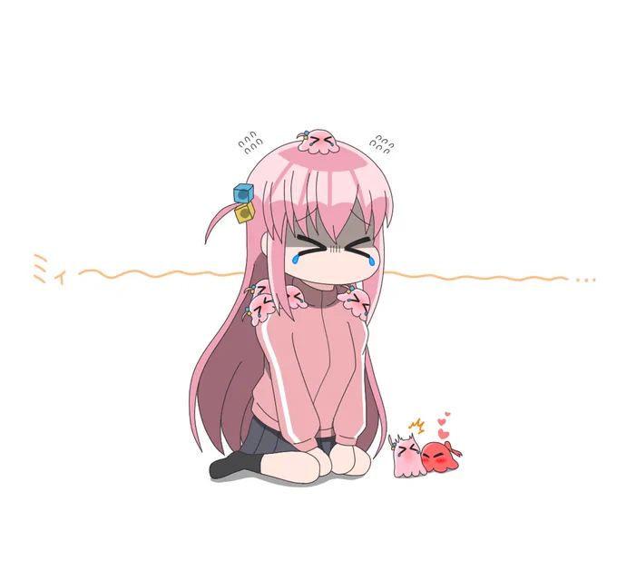 メンダコぼっちかわいいなっていう落書き #ぼっち・ざ・ろっく
