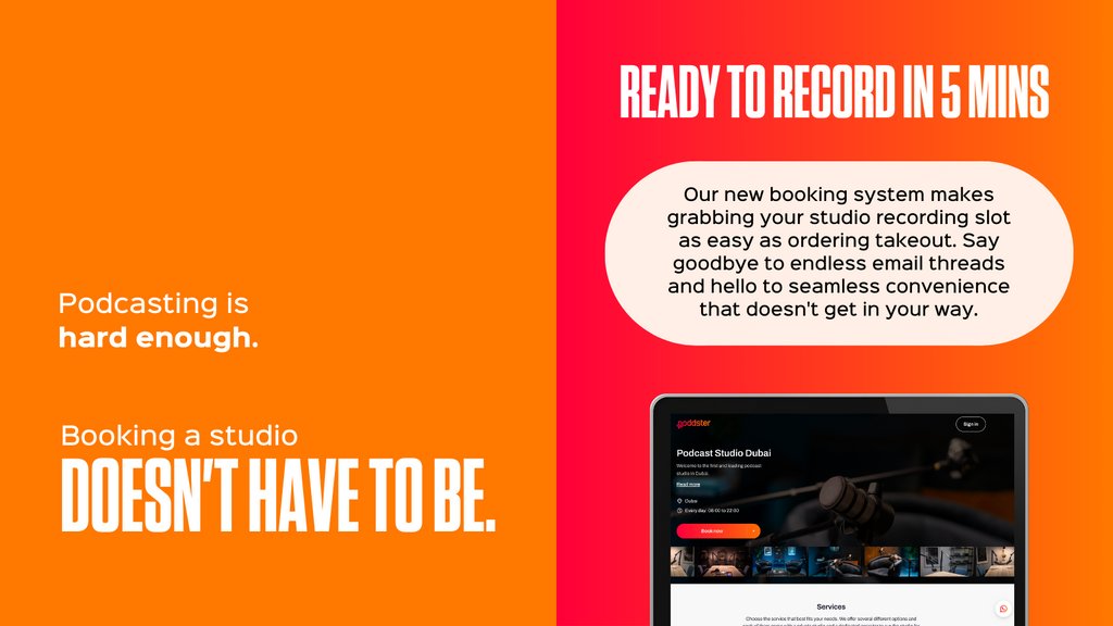 poddster_'s tweet photo. Book your #podcast recording session with us faster than you can order takeout (no cap!) 🏃 🚀 We've launched our new booking system, allowing you to book a recording slot in one of our podcast studios quicker than ever before. Go to 👉 https://t.co/MAeY7aGn33 to get started 💪 https://t.co/lj8myoEy3c
